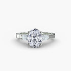 Three Stone with Pavé Shoulders