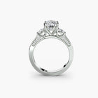 Three Stone with Pavé Shoulders